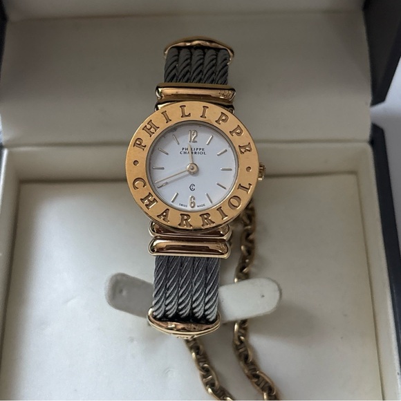 Philippe Charriol Two-Tone Cable Bracelet Swiss Made Watch - Picture 1 of 10